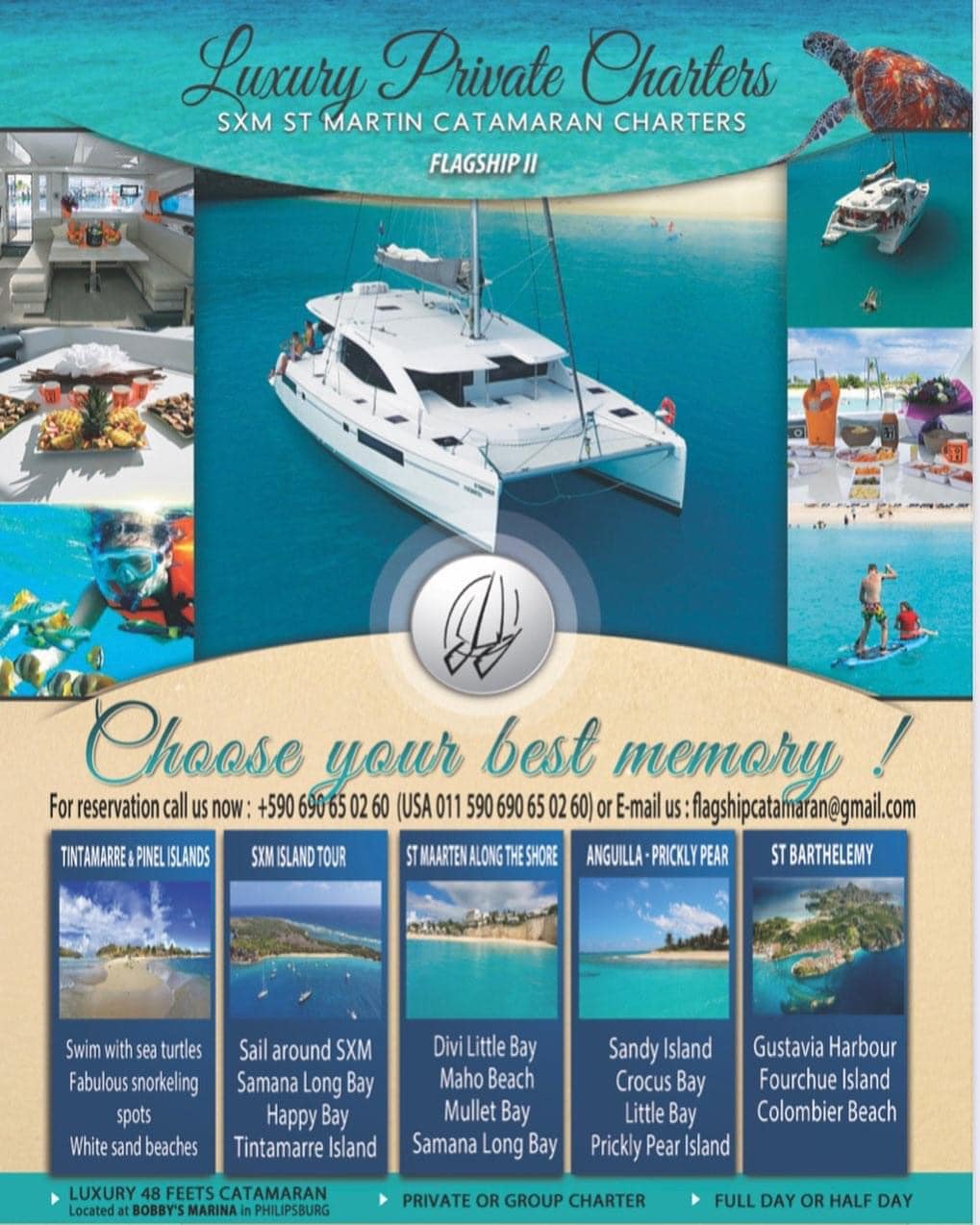 Bookingfwi_St Maarten_Luxury_Catamaran_Full_Day_Group_Charter