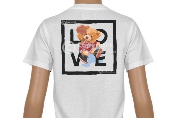 Kid’s T-shirt – Cotton – Plain – White - Bears