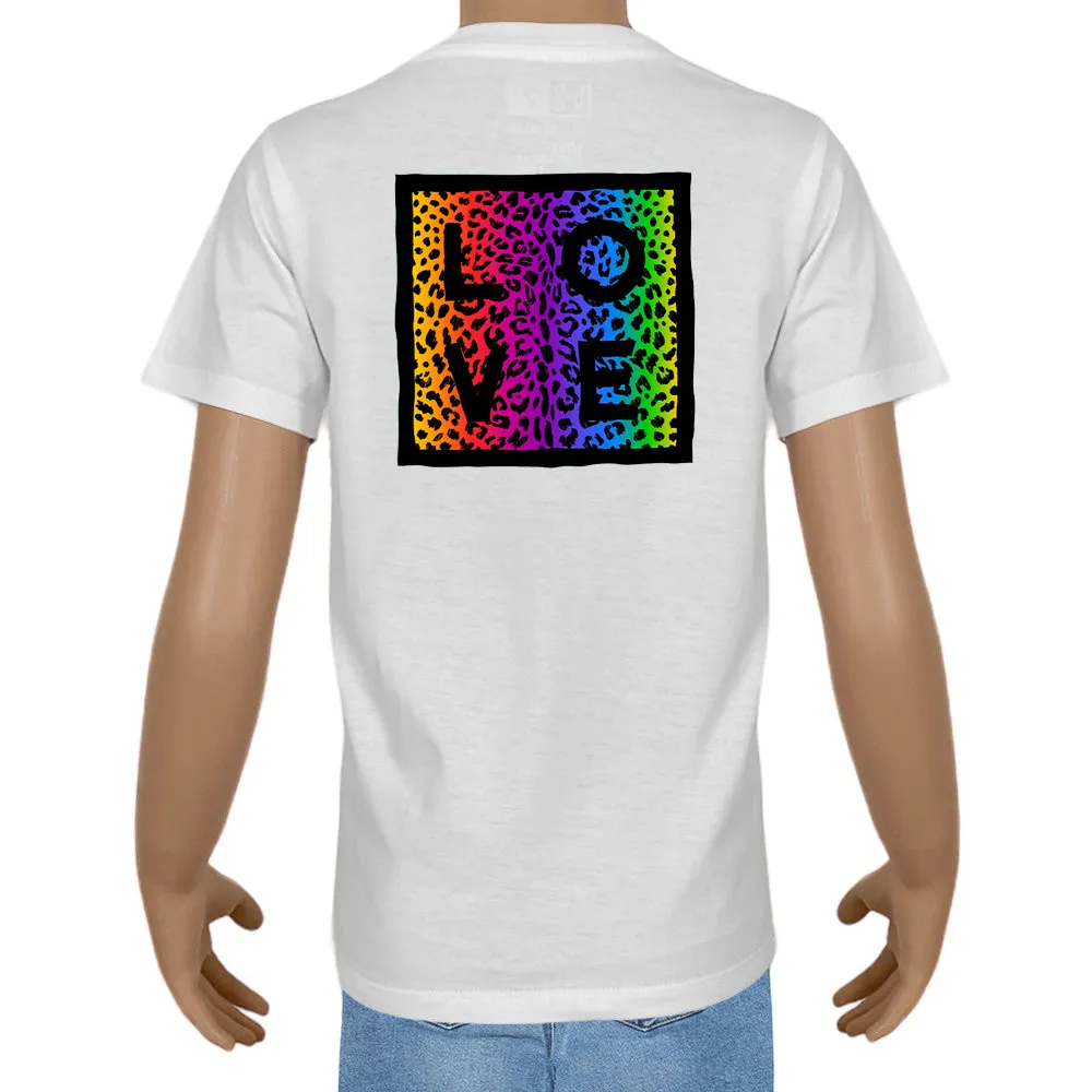 Love Kid's T-shirt – Cotton – Plain – White - Colorful