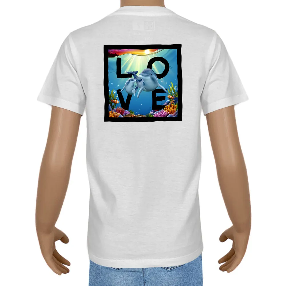 Kid’s T-shirt – Cotton – Plain – White - Logo Animals