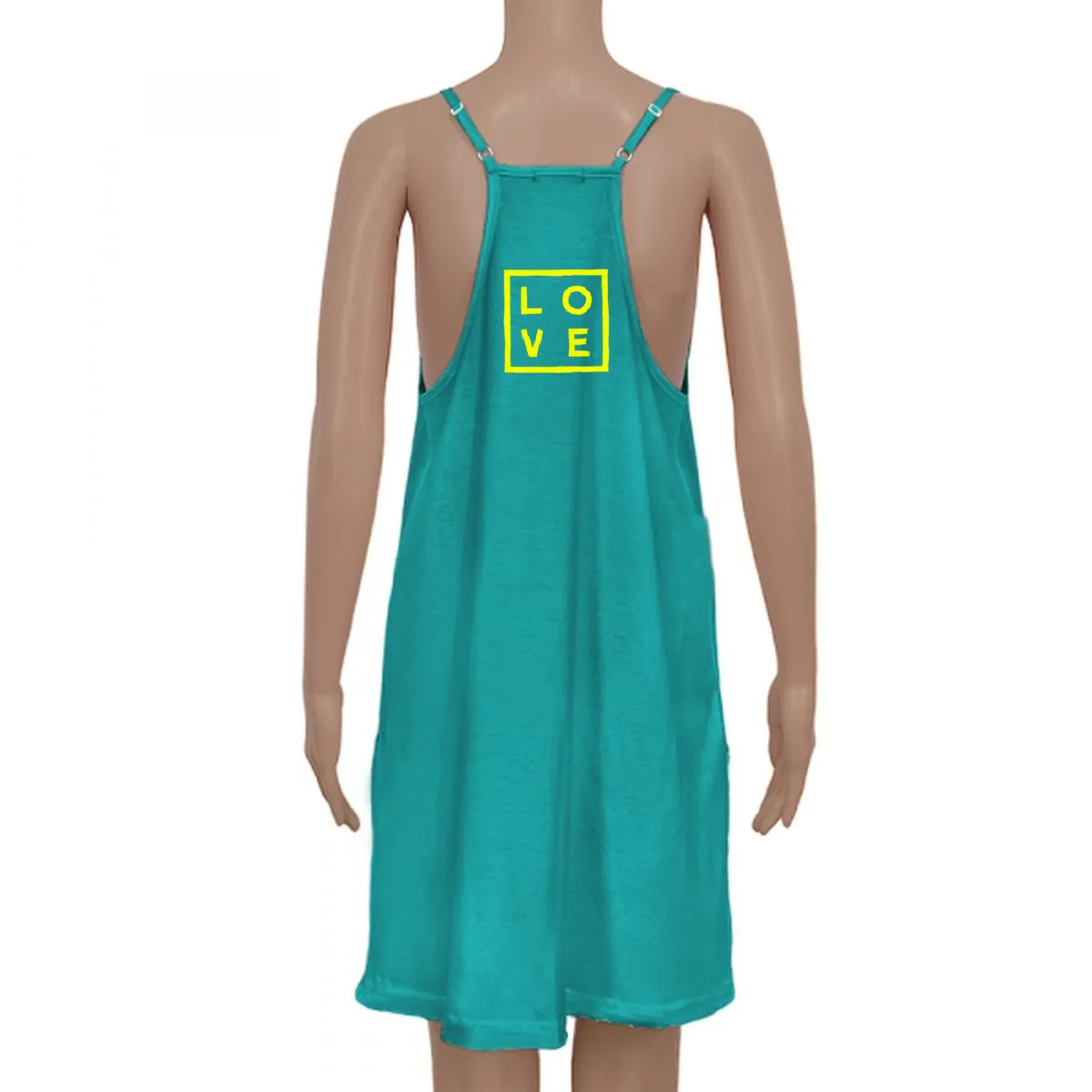 Dress Ambre – Petrol blue Logo Fluo Flex