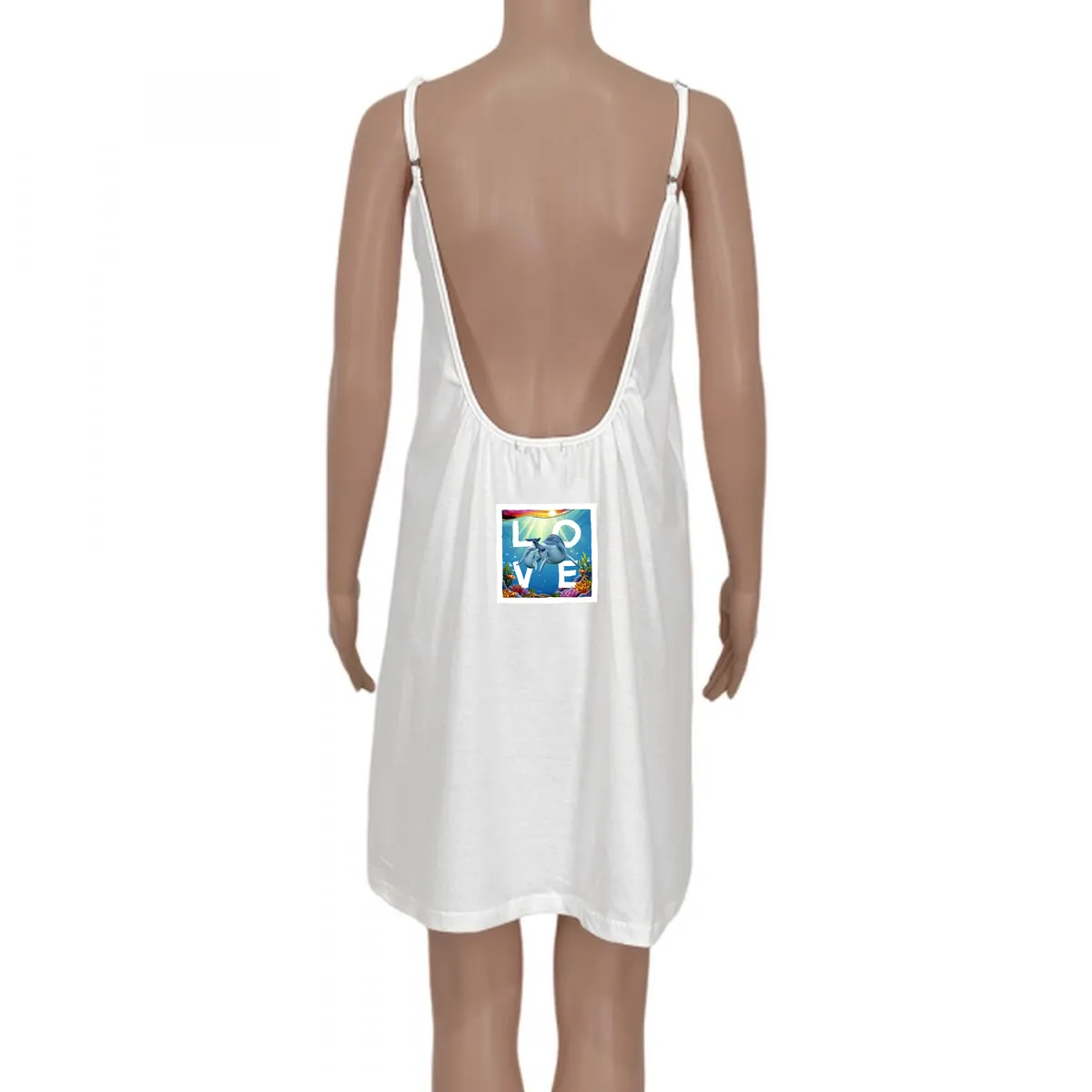 Dress Calia – White - Logo Art Flex Animals