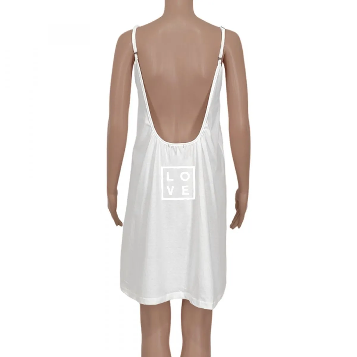 Dress Calia – White - Logo Classic Print