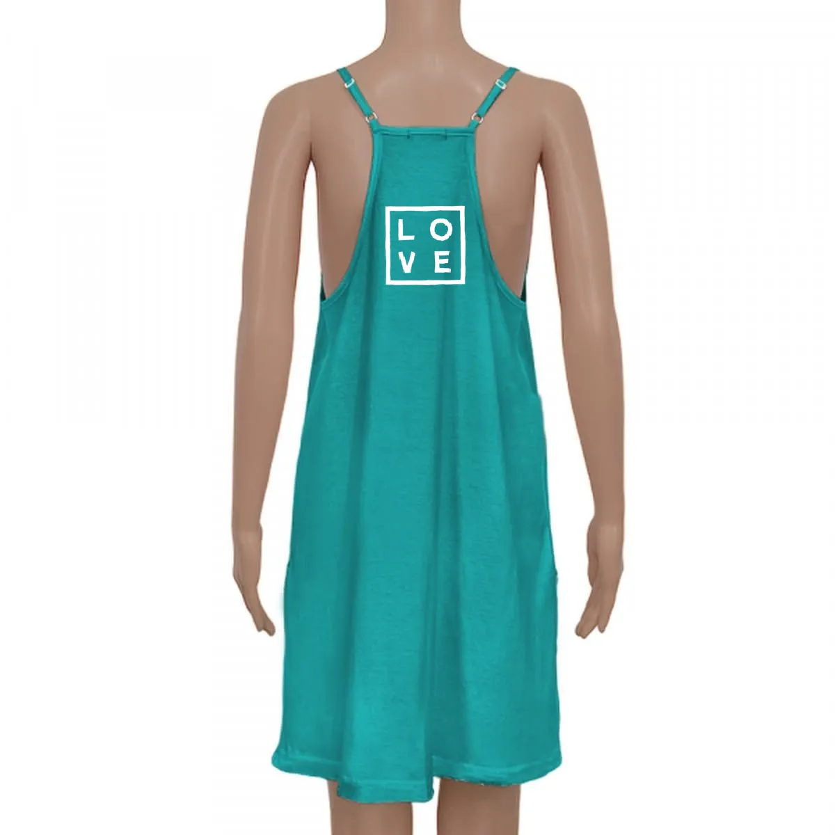 Dress Ambre – Petrol blue - Logo Classic Print