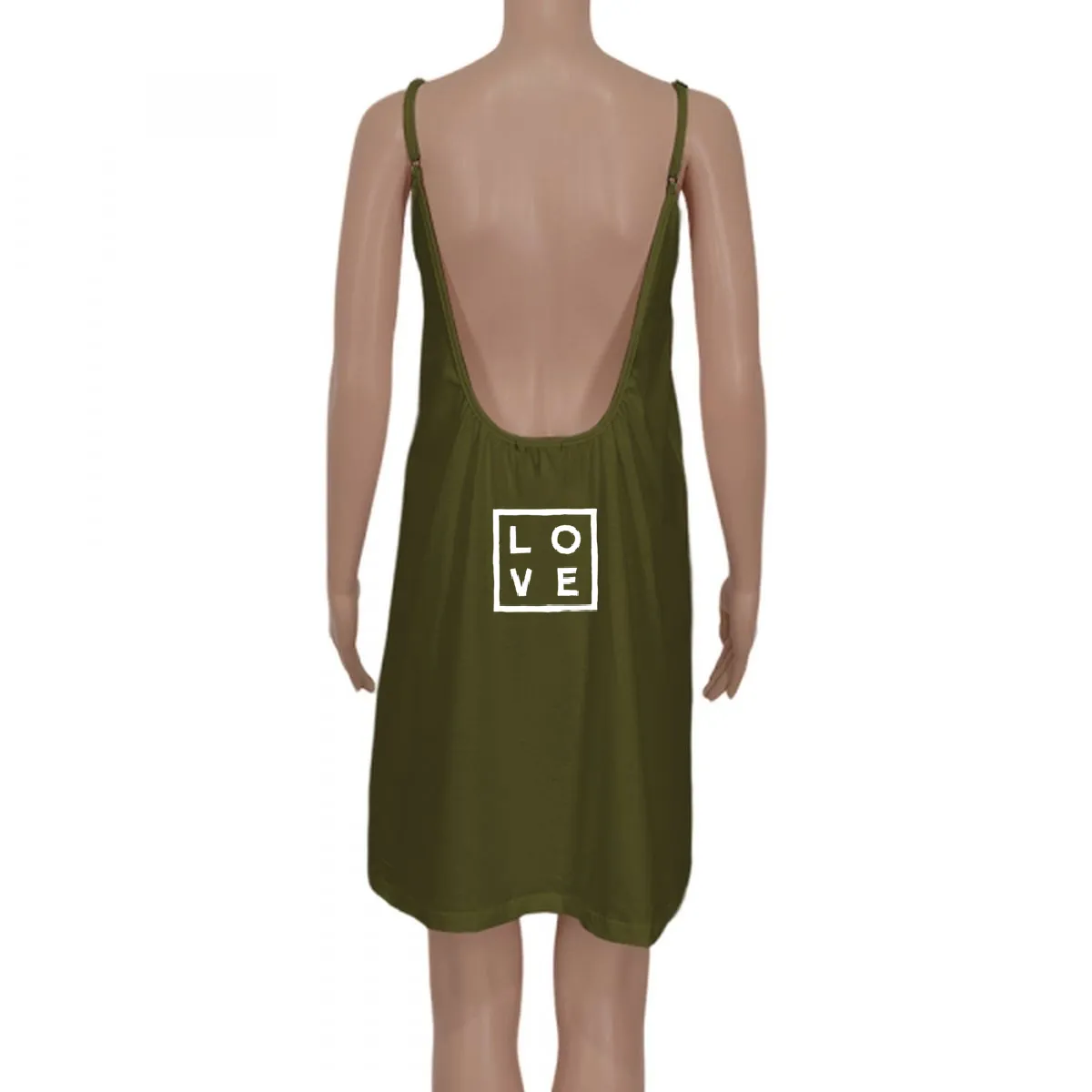Dress Calia – Army green - Logo Classic Print
