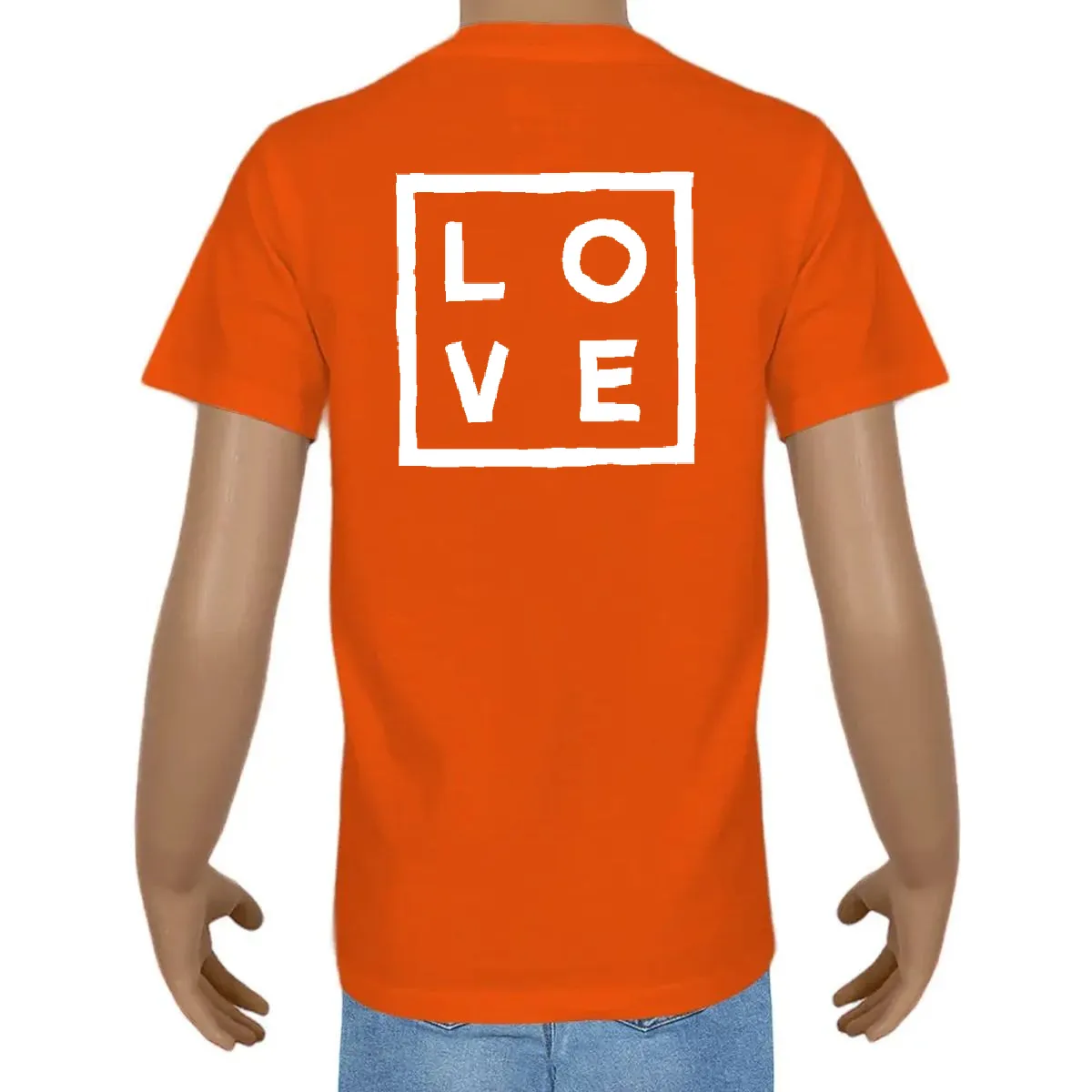 Kid's T-shirt – Cotton – Plain – Soda orange - Logo Classic Flex