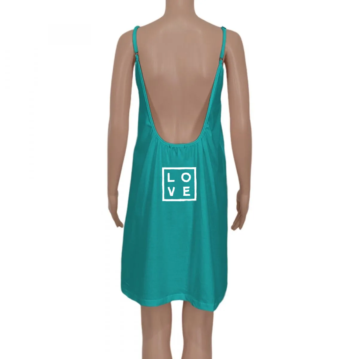 Dress Calia – Petrol blue - Logo Classic Print