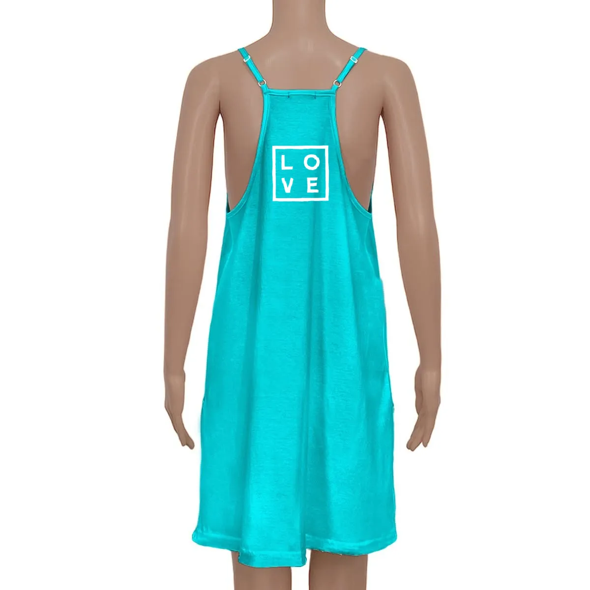 Dress Ambre – Turquoise - Logo Classic Print