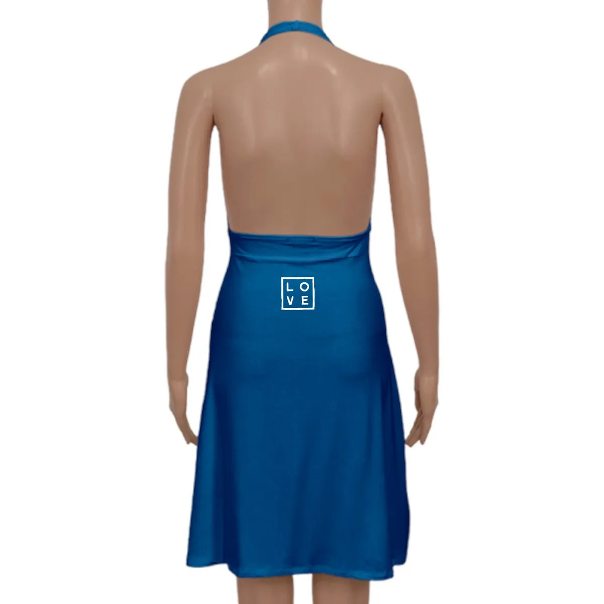 Dress Marilyn – Royal blue – Free Size - Logo Classic Print
