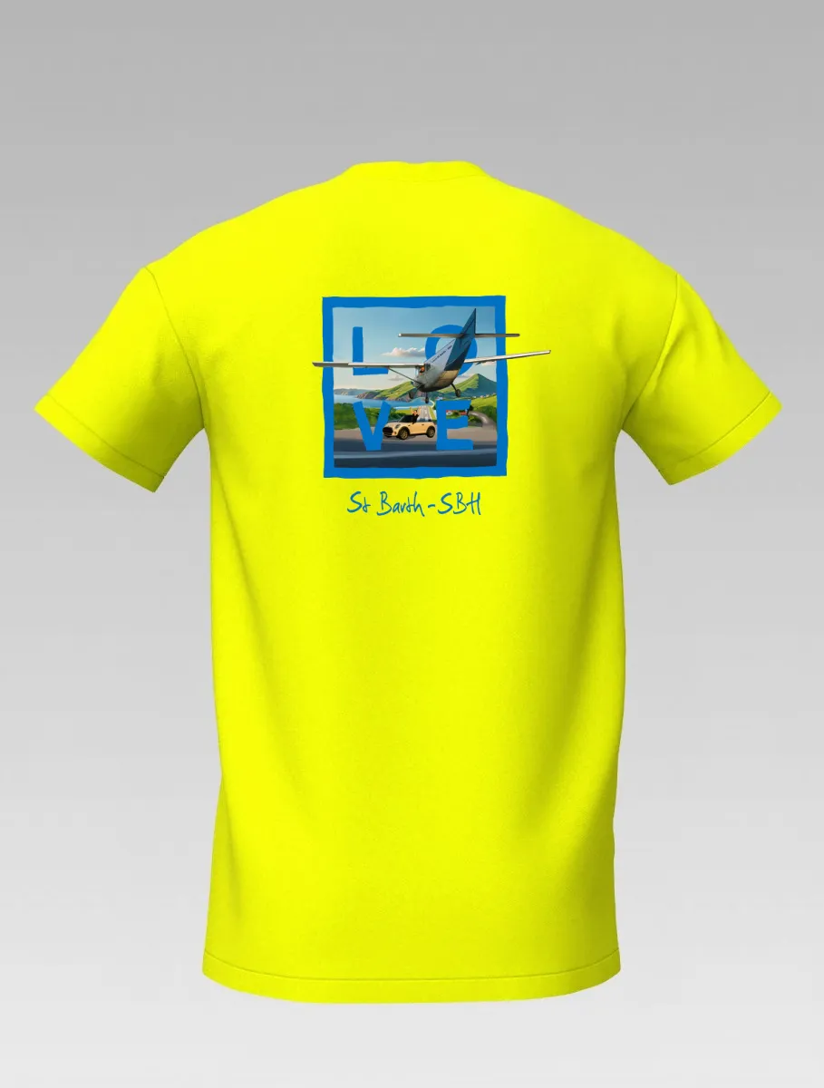 Children’s Yellow T-Shirt – St Barth Airport – LOVE Edition – Signature St Barth