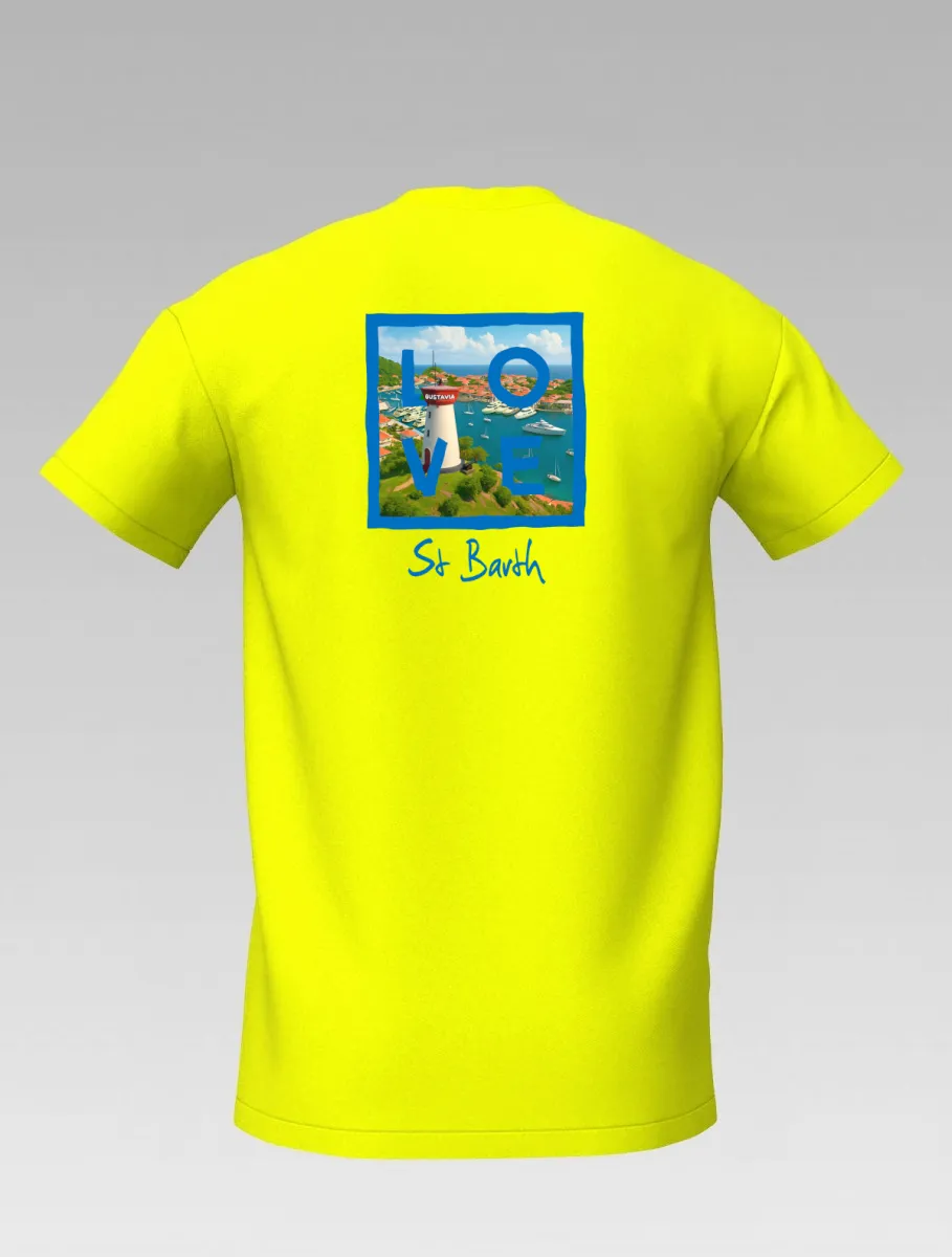 Kids’ Yellow T-shirt – St Barth Signature – LOVE Edition Gustavia Harbor