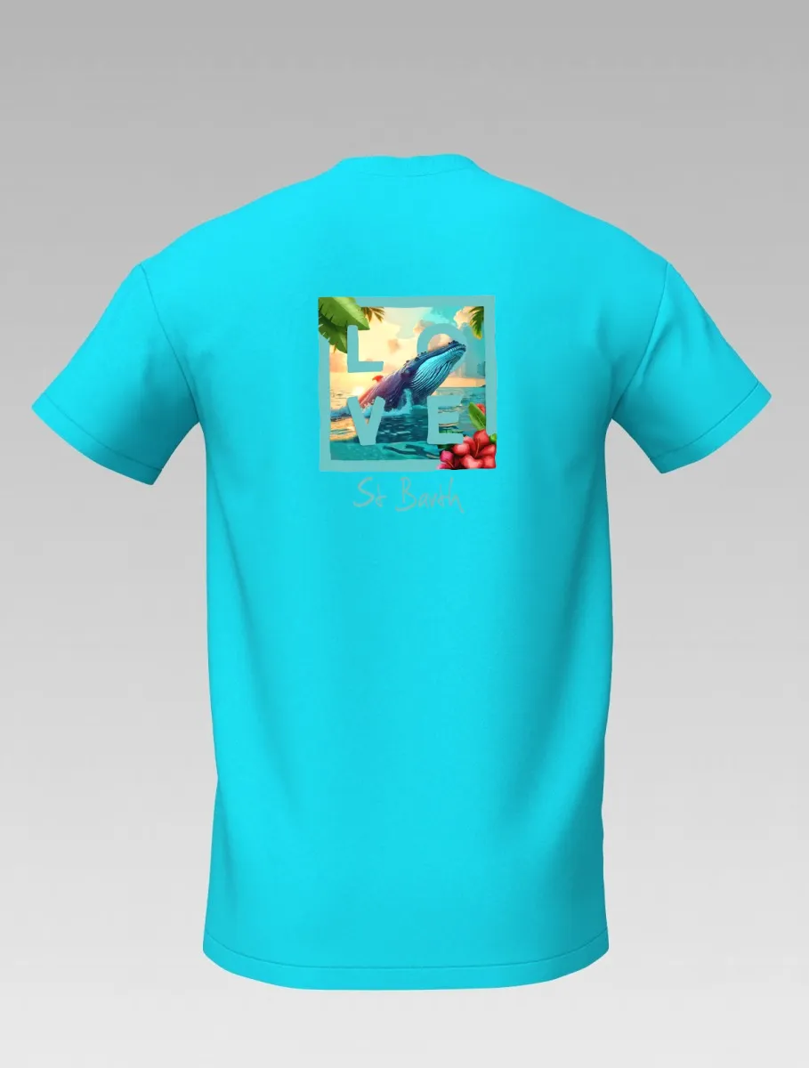 Head to the Caribbean with our 100% LOVE Whale T-shirt