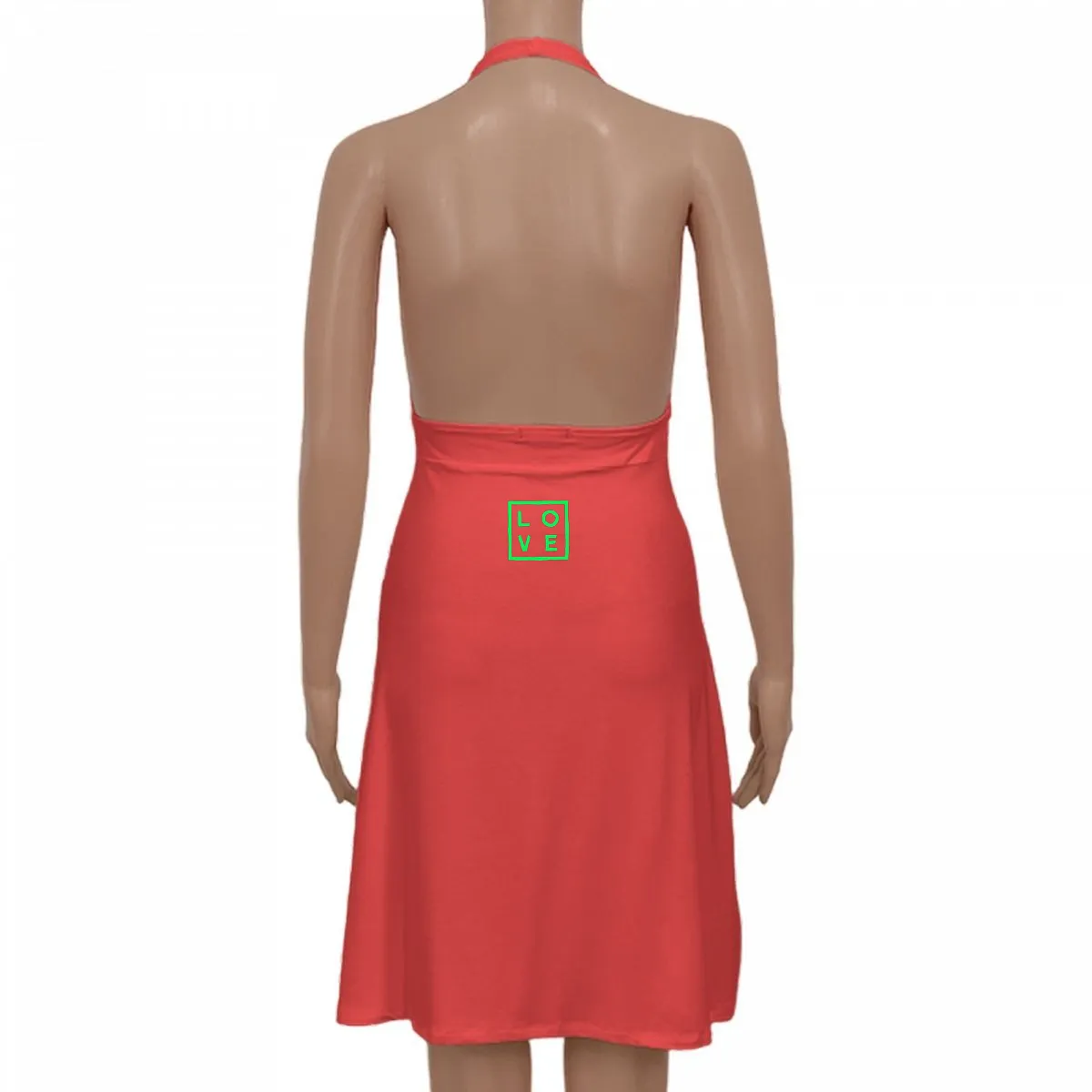 Marilyn Dress – Coral– Free Size Logo Fluo Flex
