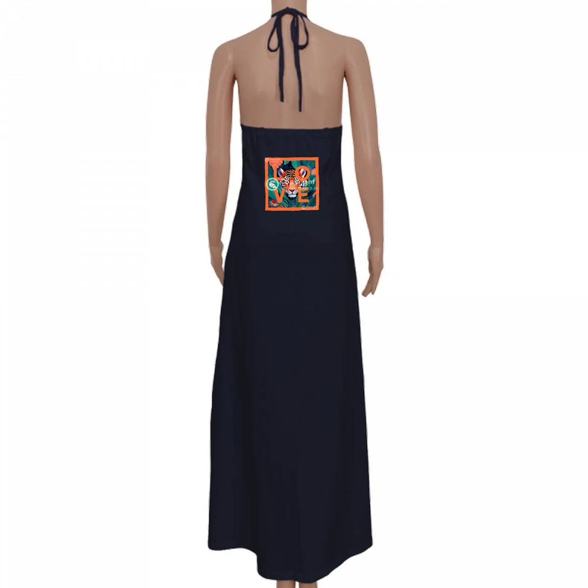 Valentina Dress – Black Logo Art Flex Animals
