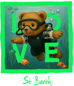 Green Diving Bear 1