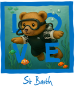 Blue Diving Bear 1