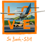 Orange St Barth Airport - with sky