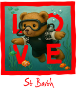 Red Diving Bear 1