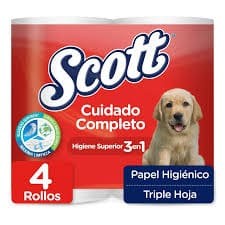 Papel higenico scot 4 rollos