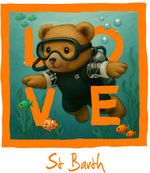 Orange Diving Bear 1