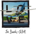 Black St Barth Airport - with sky