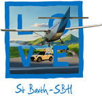 Blue St Barth Airport - with sky