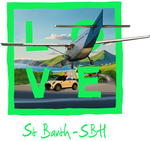 St Barth Green Airport - with sky